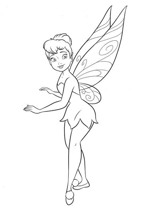 Coloring Page Fairy Tinker Bell