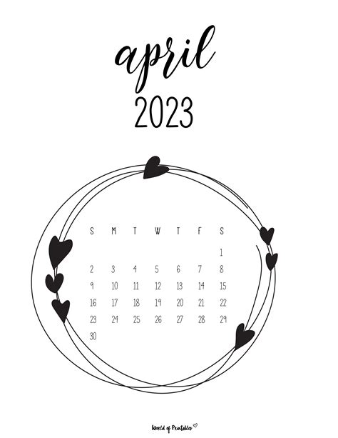 April 2023 Calendars 100 Stylish Printables World Of Printables