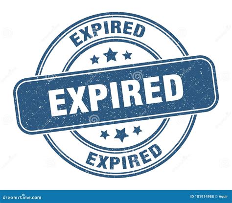 Expired Stamp Expired Round Grunge Sign Stock Vector Illustration Of
