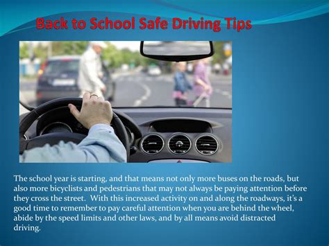 Ppt Back To School Safe Driving Tips Powerpoint Presentation Free