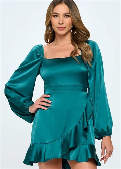 Stunning Satin Party Dress 3 Colors Cousin Couture
