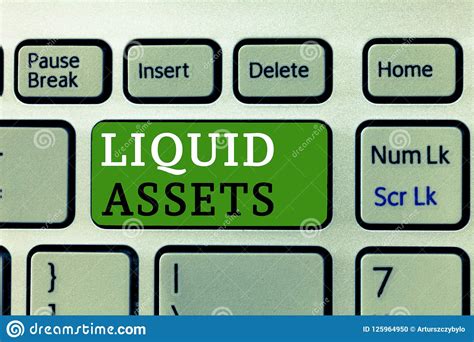 Word Writing Text Liquid Assets Business Concept For Cash