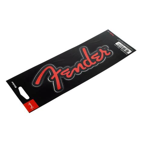 Fender Logo Sticker Red Glitter Gear4music