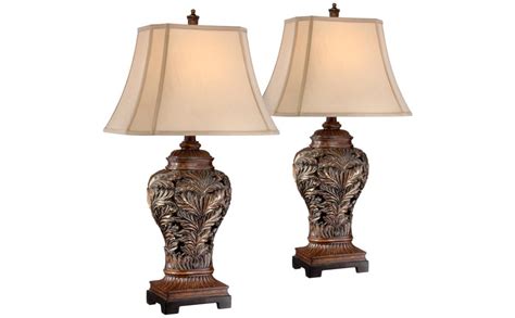 Traditional Table Lamps Set Of 2 With Table Top Dimmers Dark Bronze Ur