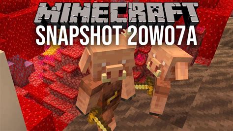 New Nether Snapshot 20w07a Piglin And Hoglin Functionality New