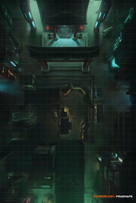 Sewer Temple Cyberpunk Ttrpg Battle Map Fantasy Town Fantasy Map Space Opera Space Map Sci