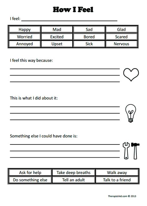 Therapy Worksheets Children Adolescents Adults Various Topics Cbt