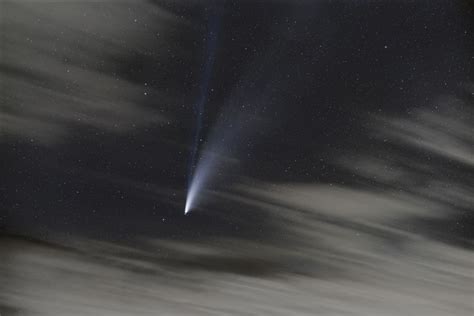 Comet Neowise Through The Clouds Sky And Telescope Sky And Telescope