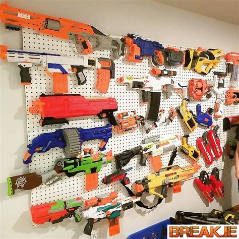 I am always on this site looking for new ideas hog fencing: Nerf Gun Rack
