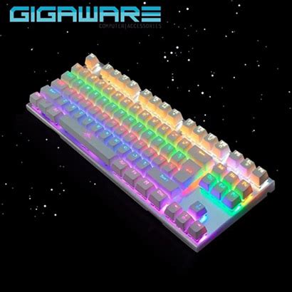Ergonomic gaming keyboard with rainbow led backlight. 59% Off Gigaware K28 Mechanical Keyboard with Blue Switch ...