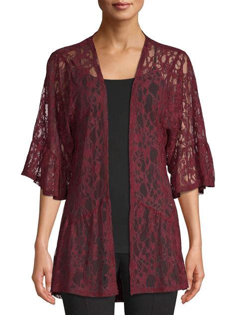 Time And Tru Womens Lace Kimono