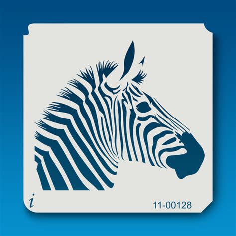 11 00128 Zebra Head Safari Animal Stencil Istencils