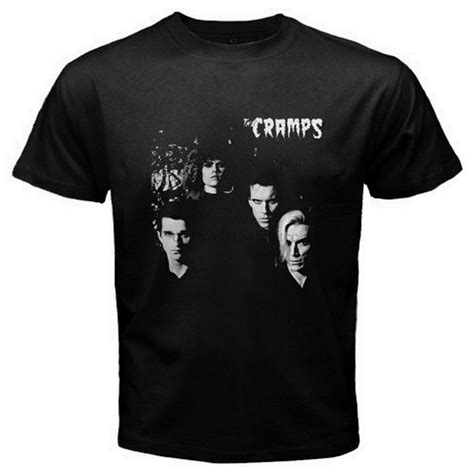 New The Cramps Punk Rock Band Legend Personels Mens Black T Shirt Size