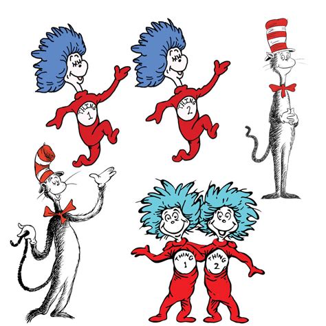 Seuss™ large characters bulletin board cutouts. Thing 1 And Thing 2 Clipart | Free download on ClipArtMag