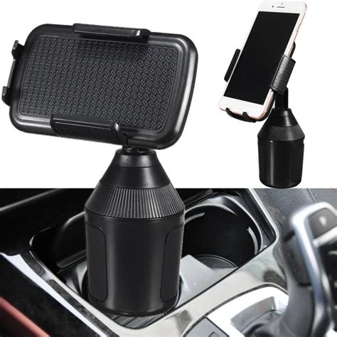 55 10cm Universal Car Cup Mobile Phone Holder 360 Adjustable Stand