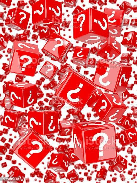 3d Red Question Mark Dice Falling Stock Photo Download Image Now