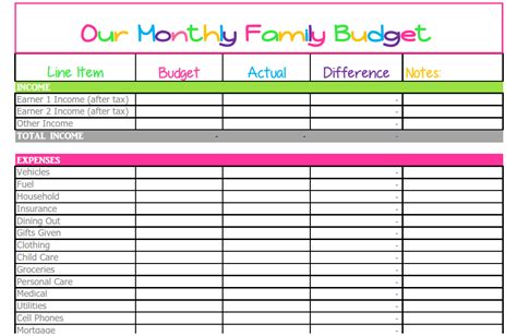 Budget Planner Printable Calendar Templates