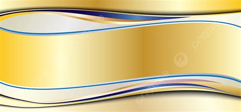 Golden Background Blue Bronze Wave Strips And Border Frame Luxury Gold