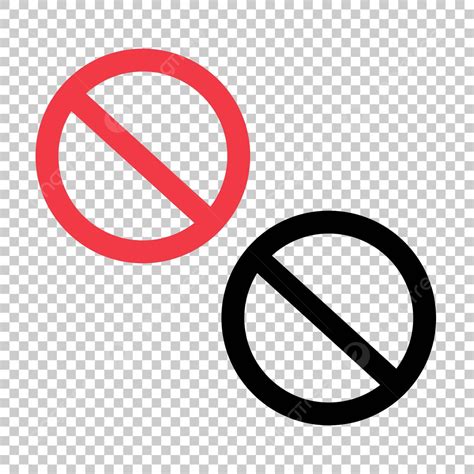 Red And Black Stop Sign Set Vector Forbidden Prohibition Symbol Vector