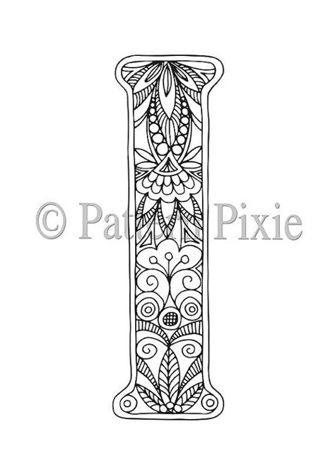 Adult Colouring Page Alphabet Letter I Star Coloring Pages Alphabet