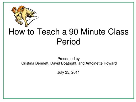 Ppt How To Teach A 90 Minute Class Period Presented By Cristina