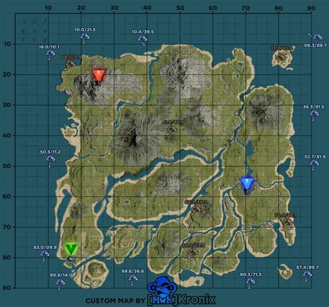 Ark Survival Evolved Map Poster 12x19 Inches 32x49cm Prints