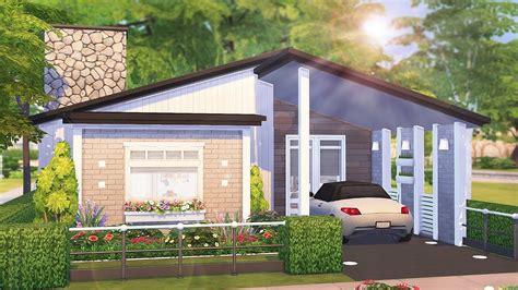 Scandinavian Tiny House 🖤 The Sims 4 Speed Build Youtube