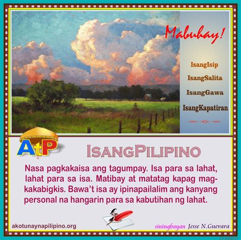 A Tagalog Poem Sino Ang Tunay Na Pilipino A Tagalog Poem Sino Images