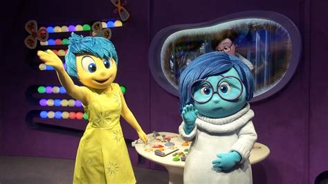 Joy And Sadness From Pixar Inside Out Debut At Epcot Meet And Greet At Character Spot