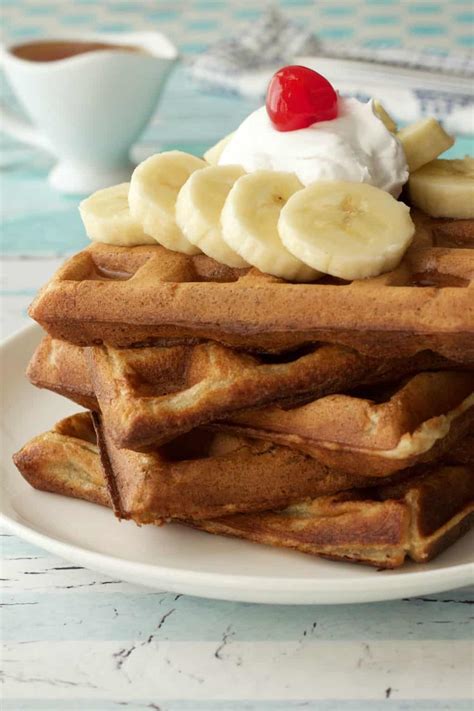 Golden Brown And Crispy Vegan Banana Waffles Loving It Vegan