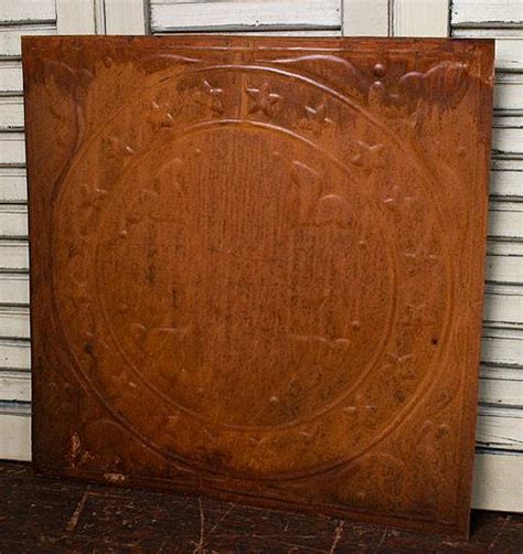 12 Rusty Metal Stars Vintage Look Tin Ceiling Tile