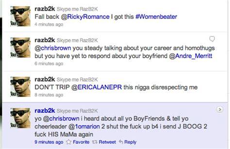 Twitter Beef Raz B Chris Brown Exchange Words Over Rihanna Social