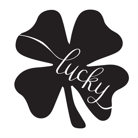 Hand Lettered Lucky Shamrock Free Svg Cut File