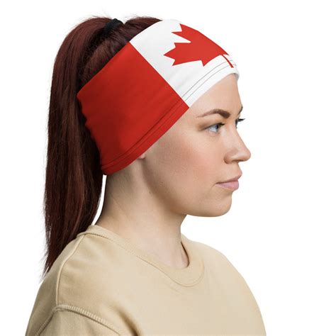 Flag Of Canada Washable Face Mask Neck Gaiter Canadian Maple Etsy