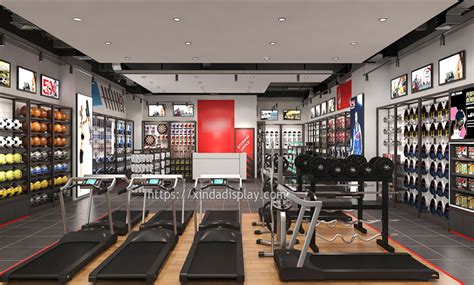 Modern Gym Equipment Store Display Activewear Fitness Shop Interior