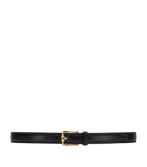 Gucci Black Leather Interlocking G Belt Harrods Uk