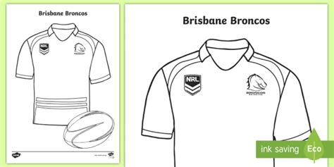 The brisbane broncos are a professional rugby league club competing in the national rugby league telstra premiership. Brisbane Broncos Colouring Page (teacher made)