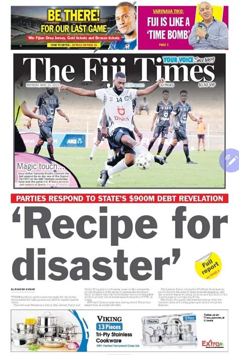 The Fiji Times From The Editor In Chiefs Desk Your May 23 Briefing