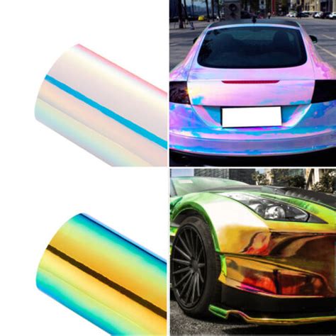 Mult Size Holographic Rainbow Neo Chrome Car Vinyl Wrap Bubble Free