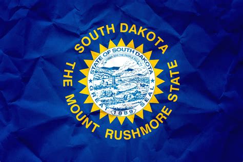 Flag Of South Dakota With Paper Texture Download It For Free