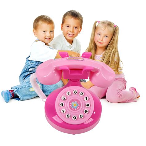 Pink Phone Pretend Play Electronic Musical With Voice And Sound Toy