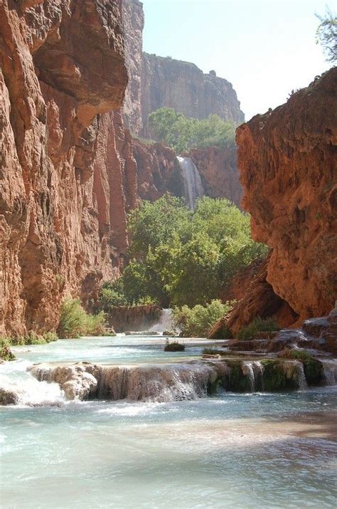 Havasupai Falls Grand Canyon Az 553 X 835 Places