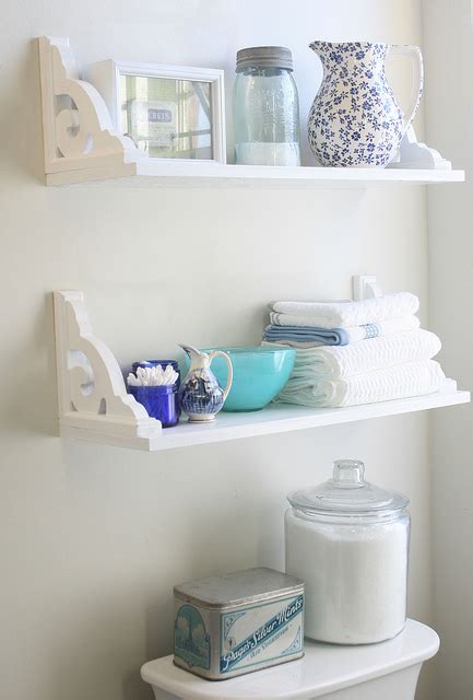 Bathroom storage ideas hanging shelves beside vanity. 17 DIY Space-Saving Bathroom Shelves And Storage Ideas ...