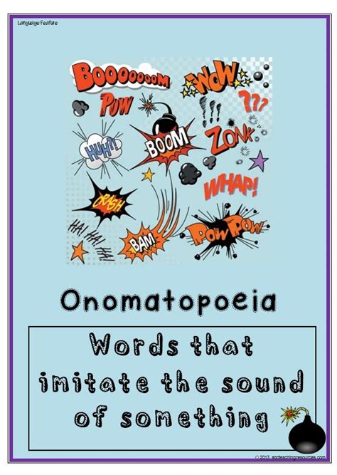 Onomatopoeia Or Sound Words Add Interest And Excitement To Writing