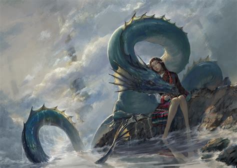 Water Fantasy Art Dragon Hd Wallpapers Desktop And Mobile Images