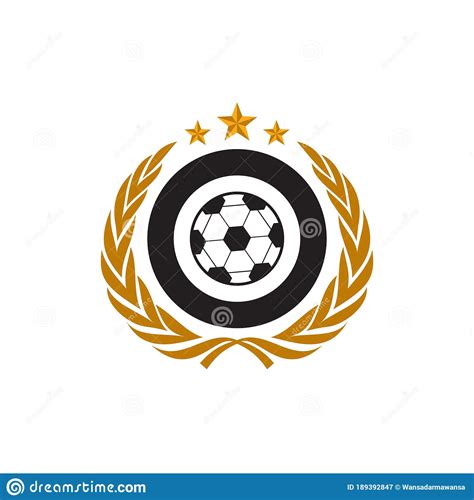 Football Or Soccer Championship Trophy Logo Design Template Stock