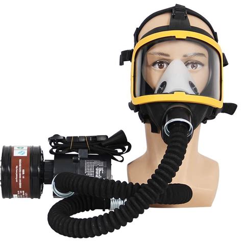 Electric Constant Flow Supplied Air Fed Full Face Gas Mask Respirator