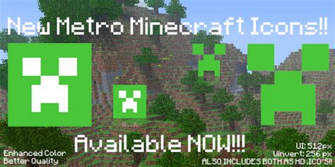 New Minecraft Metro Dock Icons Updated Style By Dakirby309 On Deviantart