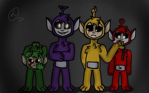 Artstation Slendytubies 3 Tinky Winky Dipsy Laa Laa And Po