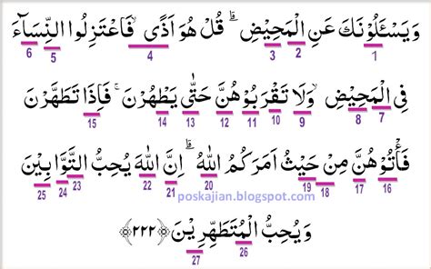 Hukum Tajwid Al Quran Surat Al Baqarah Ayat 222 Lengkap Dengan